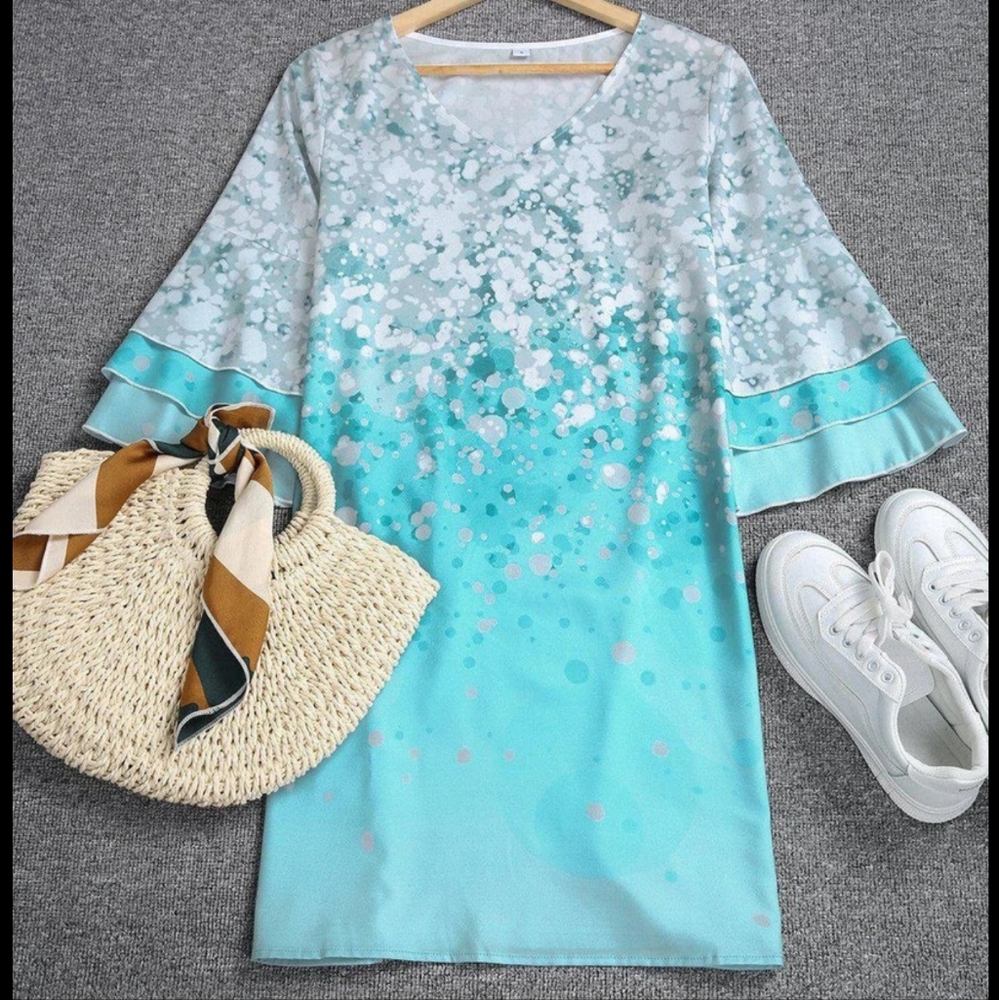 3/4 Sleeve Mini Dress